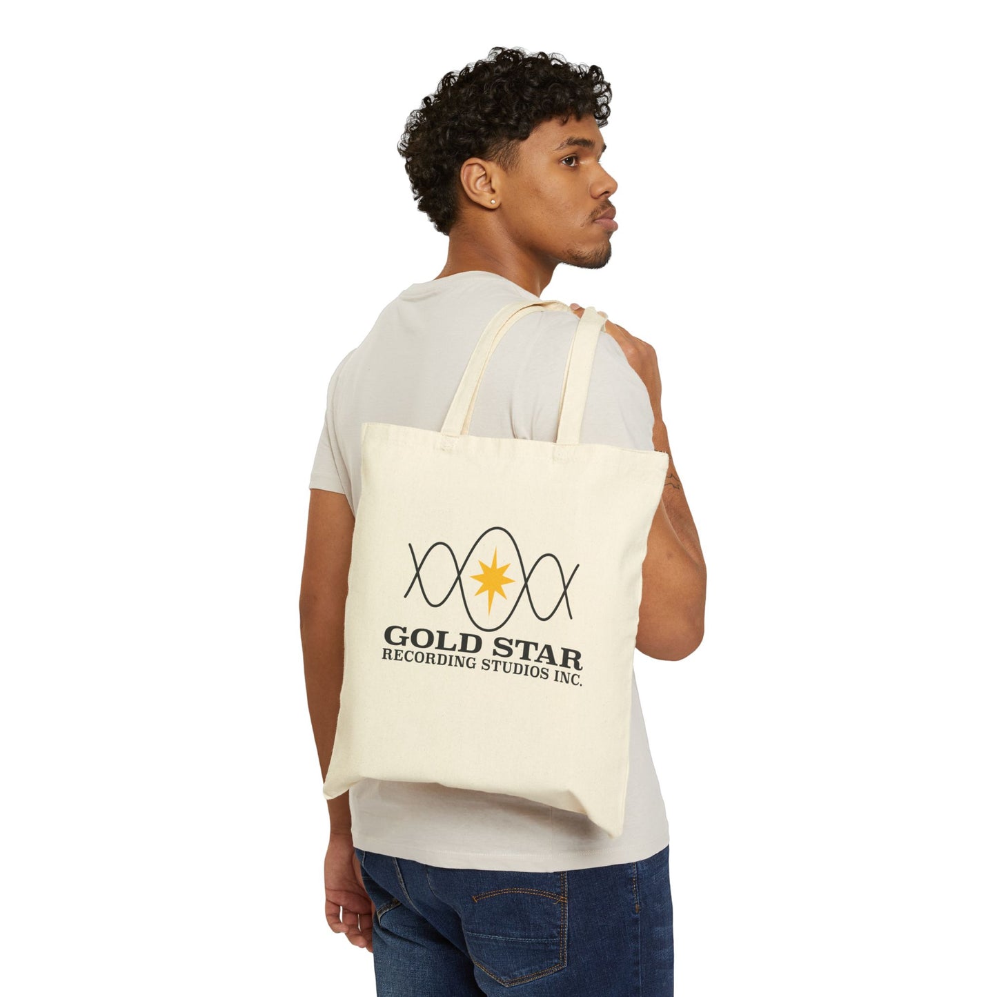 Sine Wave Logo Cotton Canvas Tote Bag