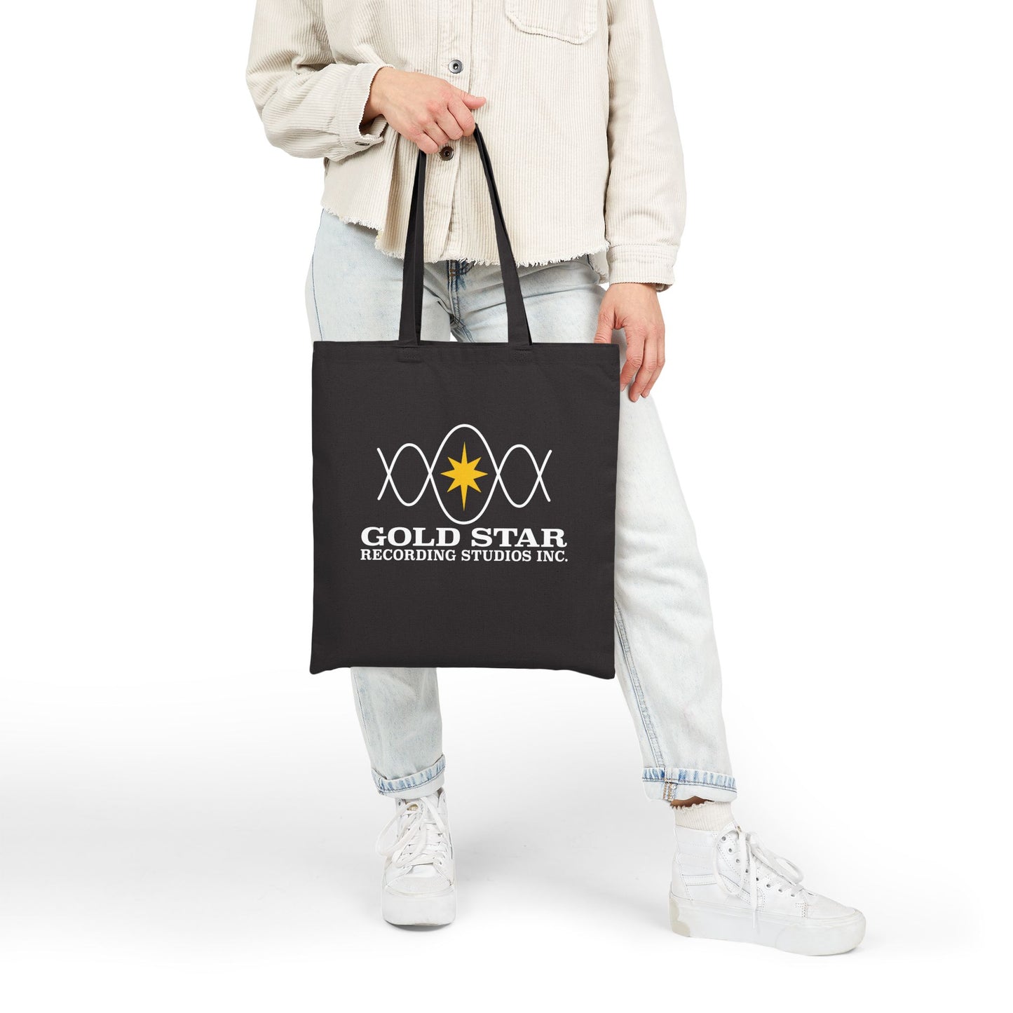Sine Wave Logo Cotton Canvas Tote Bag