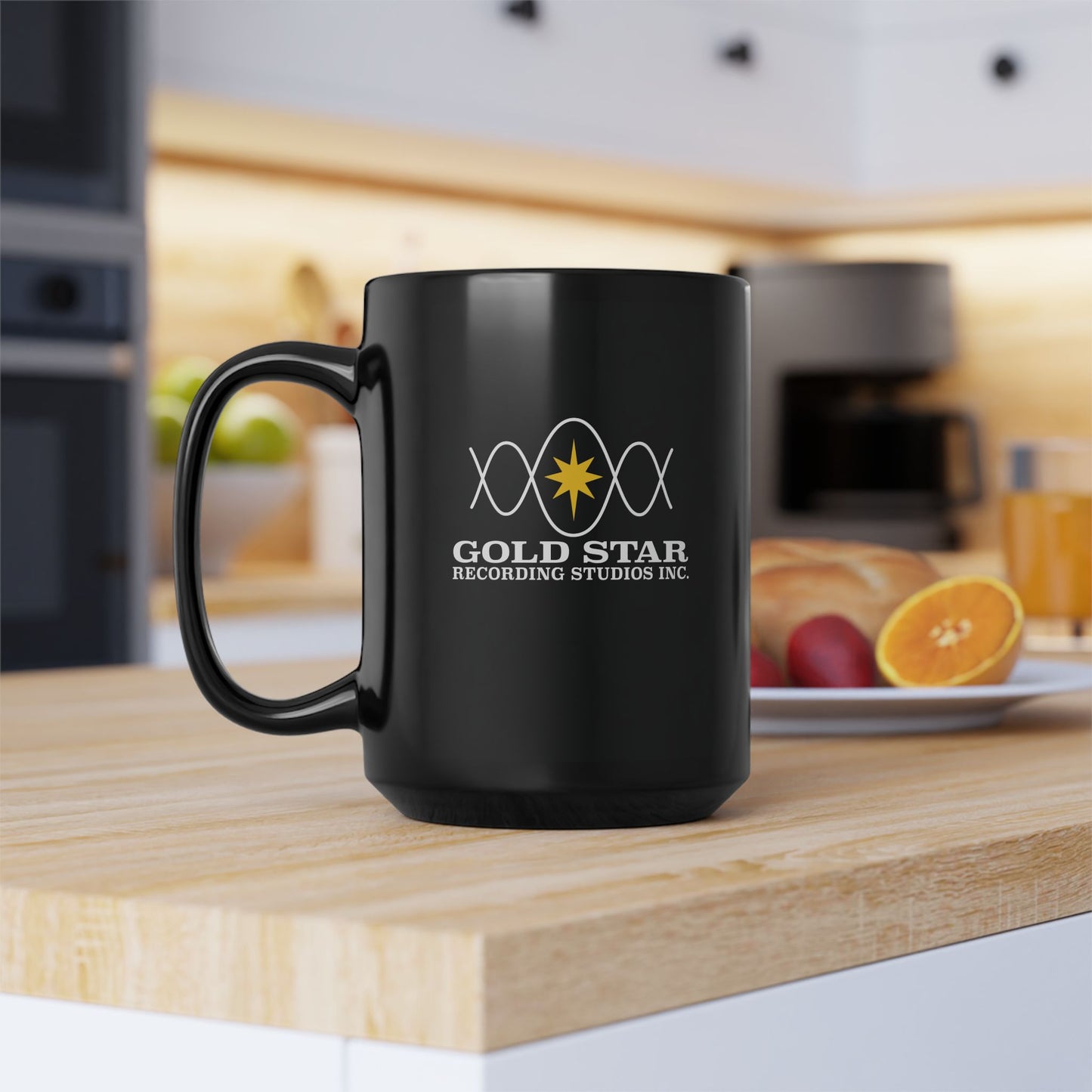 Sine Logo Black Coffee Mug