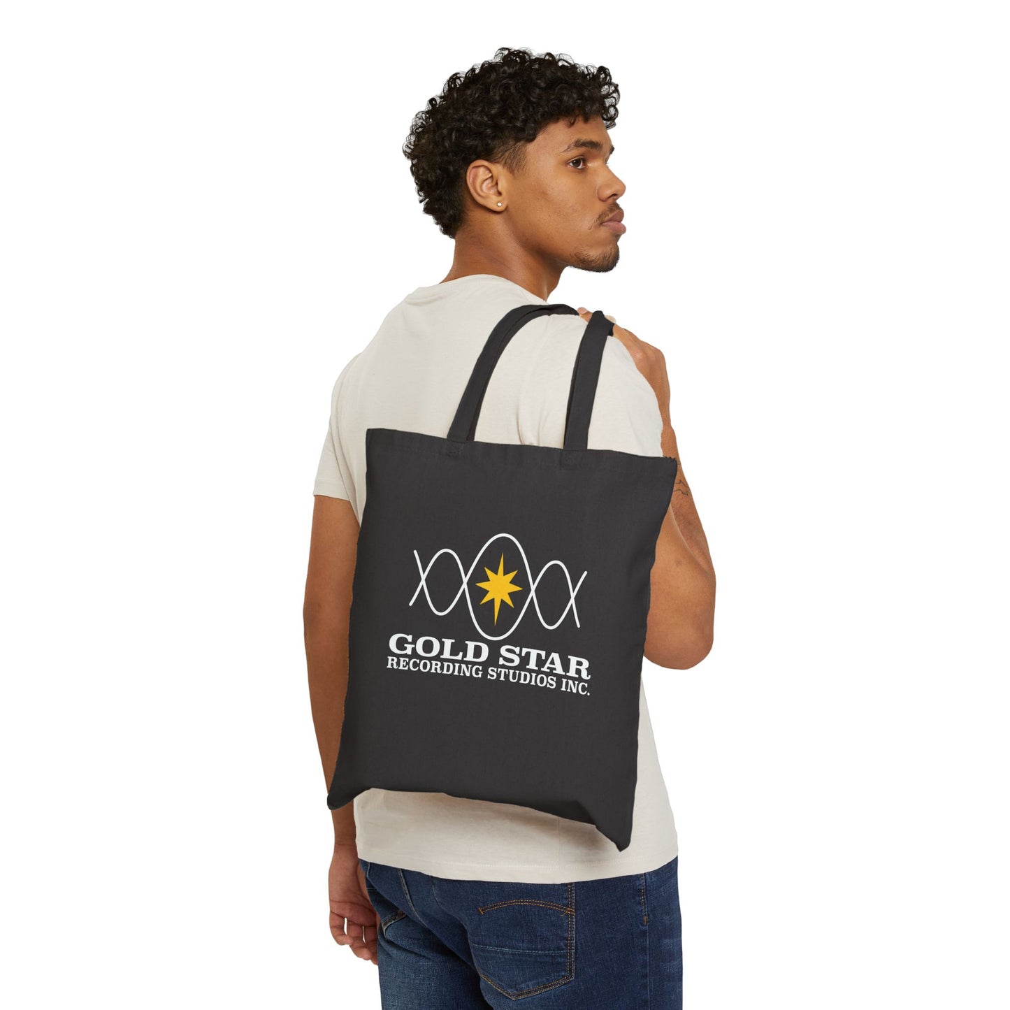 Sine Wave Logo Cotton Canvas Tote Bag